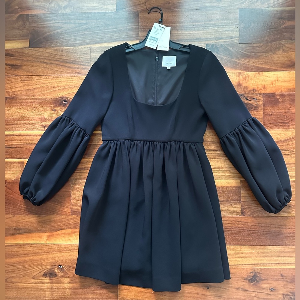 Cinq A Sept Dorina Mini Dress in Black; Size 2 - Picture 7 of 14